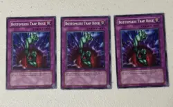 Yugioh TCG Retro Pack 2 Reprint Bottomless Trap Hole x3 - Image 1