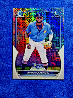 2023 Bowman Chrome 1st Prospects Junior Caminero Mojo Refractor RC #BCP-61 💥💥 - Image 1