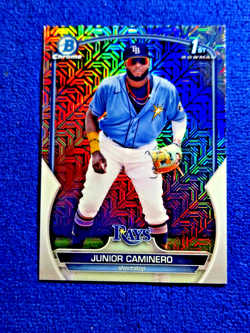 2023 Bowman Chrome 1st Prospects Junior Caminero Mojo Refractor RC #BCP-61 💥💥 - Image 2