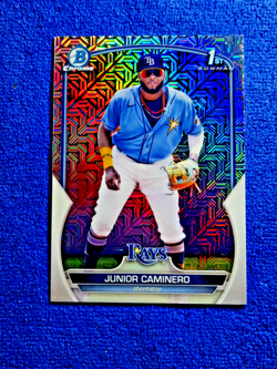 2023 Bowman Chrome 1st Prospects Junior Caminero Mojo Refractor RC #BCP-61 💥💥 - Image 3