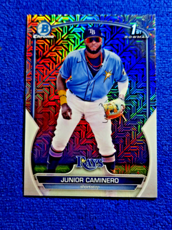 2023 Bowman Chrome 1st Prospects Junior Caminero Mojo Refractor RC #BCP-61 💥💥 - Image 4