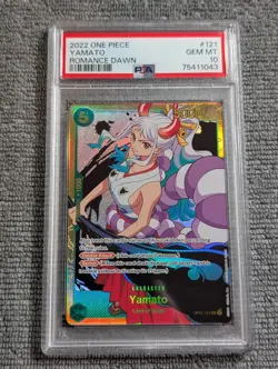 2022 One Piece Romance Dawn CCG Yamato #OP01-121 PSA 10 - Image 1