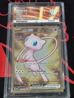 Mew EX Metal Card 205/165 Scarlet & Violet 151 Series UPC Promo ACE MINT 9 - Image 1
