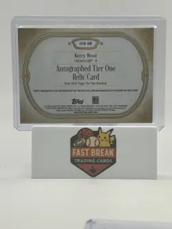2026 Topps Tier One Kerry Wood #AT1R-KW /199 Autographed Relic Card GU Mem - Image 2