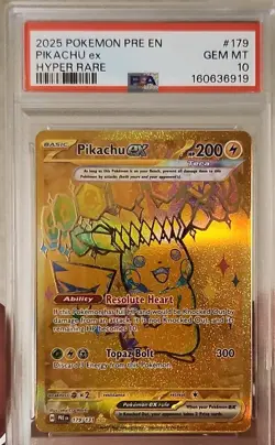 Pikachu ex 179/131 Sv: Prismatic Evolutions Hyper Rare Holo PSA 10 (EN) - Image 1