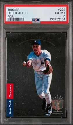 1993 Upper Deck #279 SP Derek Jeter (RC) PSA 6 ExMt - Image 1