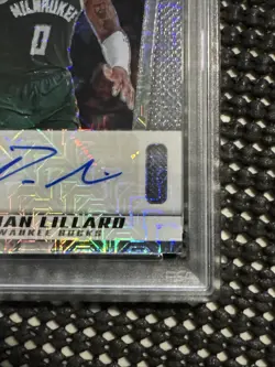 2024-25 Prizm Deca Damian Lillard Mojo Auto /25 PSA 10 - Image 5