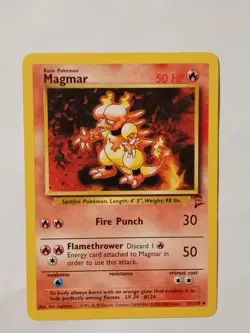POKEMON MAGMAR CARD BASE SET 2 LIGHT PLAY 51/130 VINTAGE 1999-2000 - Image 1