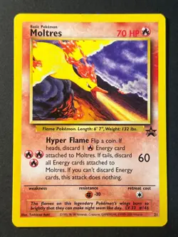 Moltres 21 First Movie Promo WOTC Black Star - Pokemon Card B LP - Image 1