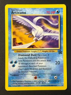 Articuno 22 First Movie Promo WOTC Pokemon Card LP Aoki Print error B - Image 1