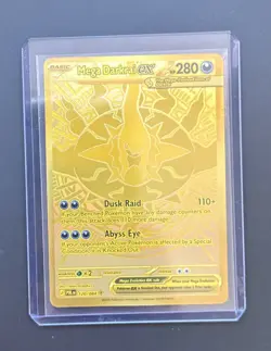 Mega Darkrai EX 120/84 Mega Hyper Rare Gold Card From Pokemon TCG Pitch Black - Image 4