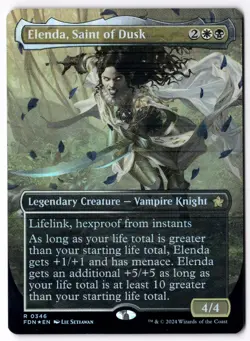 Elenda, Saint of Dusk (Borderless) FDN 346 Magic: The Gathering Foil R NM - Image 1