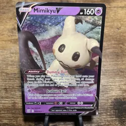 Mimikyu V 068/172 - Brilliant Stars - Ultra Rare Holo Pokemon TCG Card NM - Image 1