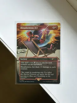 Blasphemous Act - FOIL BORDERLESS - MTG Secret Lair Drop (Deadpool) - NM - Image 1