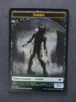 Zombie Token Foil - Mtg Magic Cards #ZG - Image 1