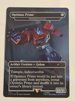 Optimus Prime / Darksteel Colossus Borderless - Foil LP Mtg Secret Lair - Image 1