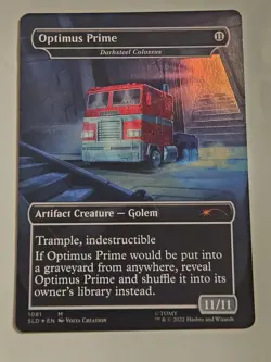 Optimus Prime / Darksteel Colossus Borderless - Foil LP Mtg Secret Lair - Image 3