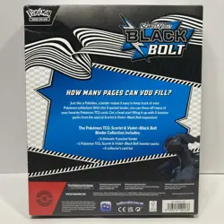 Pokemon TCG Scarlet & Violet BLACK BOLT Binder Collection New/Sealed - Image 3