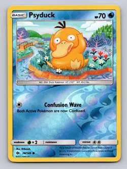 Psyduck 28/149 Common SM Base Set Pokemon Reverse Holo Lightly Played - Image 1