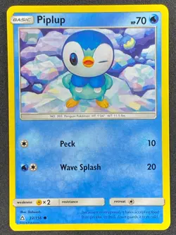 Pokemon Piplup 32/156 UPR Ultra Prism NM - Image 1