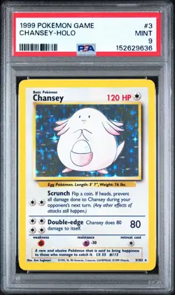 POKEMON BASE SET CHANSEY-HOLO 1999 GAME #3 PSA 9 - Image 1