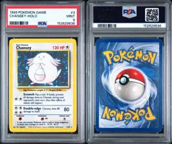 POKEMON BASE SET CHANSEY-HOLO 1999 GAME #3 PSA 9 - Image 3