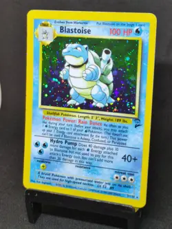 Pokemon Blastoise Base Set 2 Holo NM Foot Swirl WOTC 2000 NEAR MINT 2/130 - Image 2