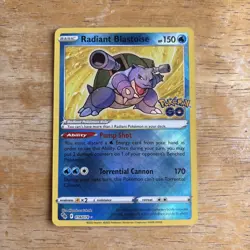 Pokemon TCG Radiant Blastoise 018/078 Pokemon Go Holo - Image 1