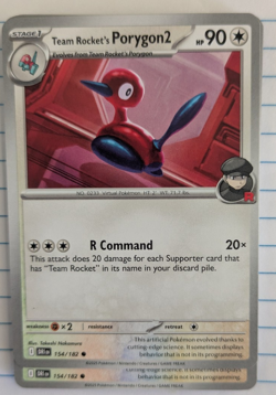 Pokemon TCG Team Rocket’s Porygon2 Destined Rivals 154/182 Common Near Mint - Image 1