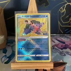 Radiant Blastoise 018/078 Radiant Rare Pokemon GO Pokemon Holo Near Mint - Image 1