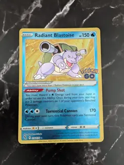 Pokemon TCG Radiant Blastoise Holo Card Pokemon Go 018/078 - Image 2