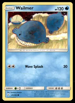 Pokemon Wailmer Cosmic Eclipse 45/236 C NM - Image 1