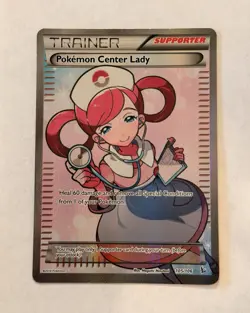 Pokemon Center Lady 105/106 Flashfire Ultra Rare Holo Full Art Trainer - Image 1