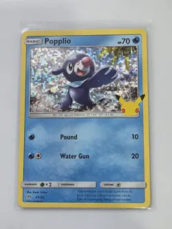 Popplio 23/25 McDonald's Collection 2021 English Pokemon Card 25th Celebrations - Image 1