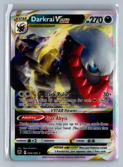 Darkrai VSTAR 099/189 Holo VSTAR Rare Astral Radiance Pokemon NM/M - Image 1