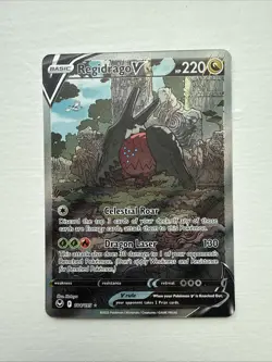 Regidrago V Alternate Full Art Ultra Rare 184/195 Pokemon SWSH: Silver Tempest - Image 1