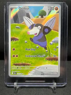 Drilbur 124/086 IR Illustration Rare Holo Pokemon 2025 Black Bolt NM - Image 1
