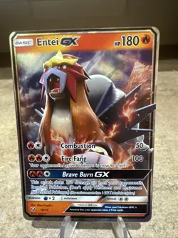 ENTEI GX 10/73 - HOLO GX RARE - SHINING LEGENDS - POKEMON - NM - Image 1
