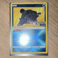 Radiant Blastoise 018/078 Pokemon GO Radiant Rare Holo EN 2022 - Image 1