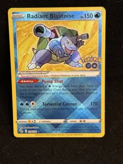 Pokemon TCG - Radiant Blastoise 018/078 - Pokemon Go Holo - Image 1