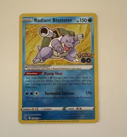 Pokemon TCG - Radiant Blastoise 018/078 Pokemon GO Holo - Image 1