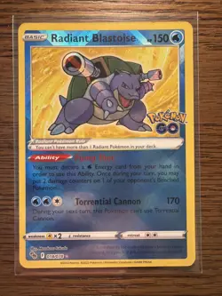 Radiant Blastoise 018/078 Pokemon GO Holo - Image 1