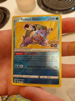 Radiant Blastoise 018/078 Pokemon GO Holo - Image 1