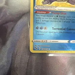 Pokemon TCG Radiant Blastoise Holo Radiant Rare 018/078 Pokemon GO 2022 - Image 2