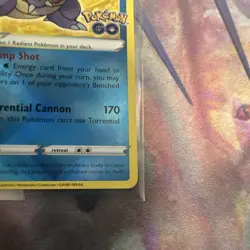 Pokemon TCG Radiant Blastoise Holo Radiant Rare 018/078 Pokemon GO 2022 - Image 5