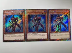 3 x Gagaga Magician RA04-EN007 Platinum Secret Rare 1st Edition YuGiOh Playset - Image 1