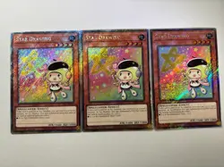3 x STAR DRAWING RA04-EN199 Platinum Secret Rare 1st Edition YuGiOh Playset - Image 1