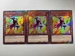 3 x Mystic Piper RA04-EN005 Platinum Secret Rare 1st Edition YuGiOh Playset - Image 1