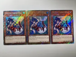 3 x Mermail Abysslinde RA04-EN011 Platinum Secret Rare 1st Ed YuGiOh Playset - Image 1