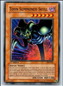 YuGiOh - 1st Edition Toon Summoned Skull [SDP - SDP-021] - Common / Short Pri... - Image 1